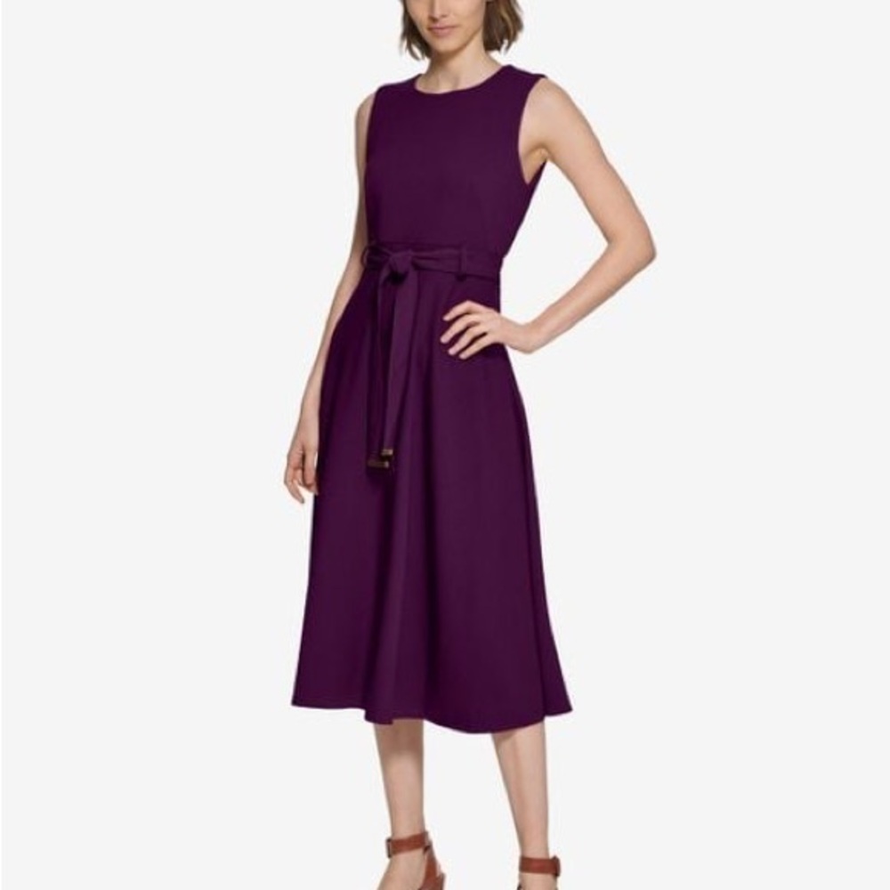 Calvin Klein Rich Purple Midi Dress